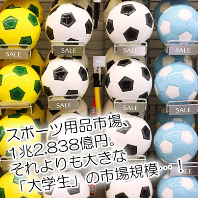 サッカーボールの展示